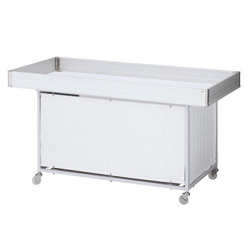 店舗用品店舗什器平台ワゴン白W180cm(強化型)の商品画像