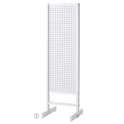 店舗用品店舗什器両面有孔パネルスタンド白W45cmの商品画像