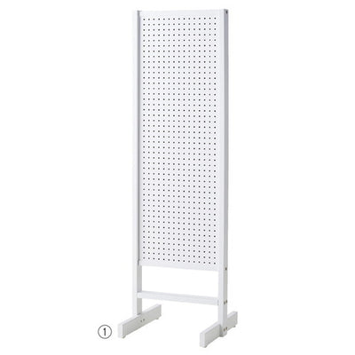 店舗用品店舗什器両面有孔パネルスタンド白W45cmの商品画像