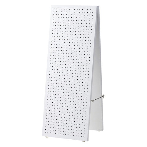 店舗用品店舗什器A型両面有孔パネルスタンド白有孔パネルスタンドの商品画像