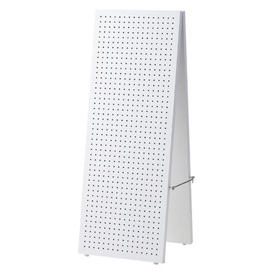 店舗用品店舗什器A型両面有孔パネルスタンド白有孔パネルスタンドの商品画像