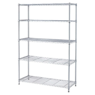 店舗用品シリーズ什器ワイヤーラックローコストD35cmアジャスタータイプH151cm5段W90.7cmの商品画像