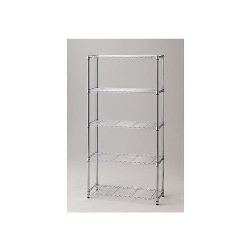 店舗用品シリーズ什器ワイヤーラックローコストD35cmアジャスタータイプH181cm5段W90.7cmの商品画像