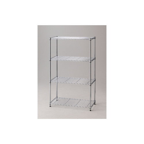店舗用品シリーズ什器ワイヤーラックローコストD45cmアジャスタータイプH151cm4段W90.7cmの商品画像