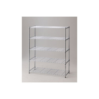 店舗用品シリーズ什器ワイヤーラックローコストD45cmアジャスタータイプH151cm5段W121.2cmの商品画像