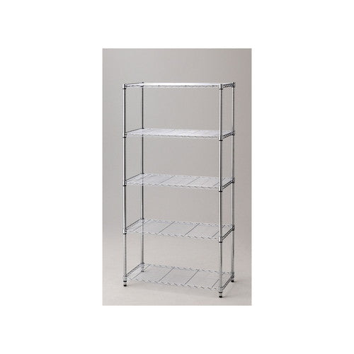 店舗用品シリーズ什器ワイヤーラックローコストD45cmアジャスタータイプH181cm5段W90.7cmの商品画像