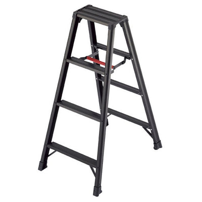 店舗用品店舗運営用品アルミ軽量脚立脚軽ブラック5段H139cmの商品画像