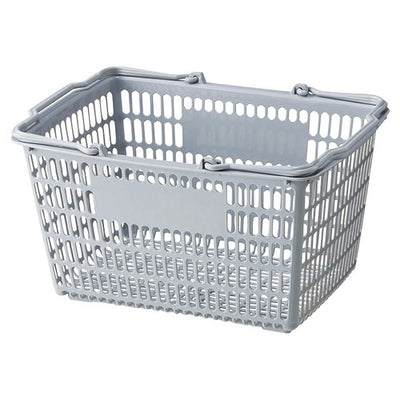 店舗用品店舗運営用品買い物カゴSL-7(18リットル)ライトグレーの商品画像