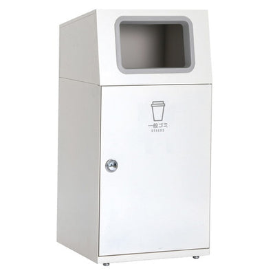 店舗用品店舗運営用品屋内・外用分別ダストボックスオフホワイト一般ゴミ用の商品画像