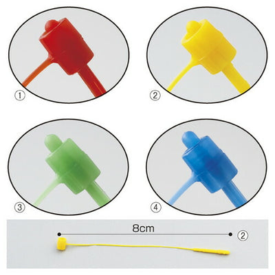 店舗用品販促用品レインボーカラーナイロンループロックL8cm赤の商品画像