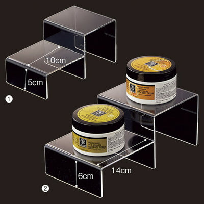 店舗用品演出用品2段アクリルディスプレイ大【2個】の商品画像