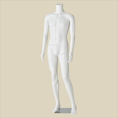 店舗用品ディスプレイ用品軽量PE製紳士リアルマネキン左足前ポーズの商品画像