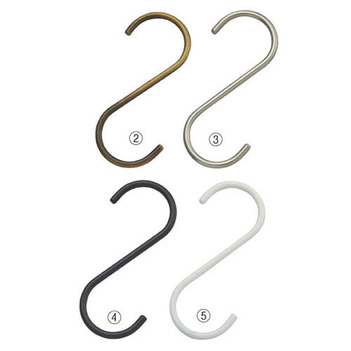 店舗用品ディスプレイ用品ディスプレイ用S字フック小ブラック【5個】の商品画像