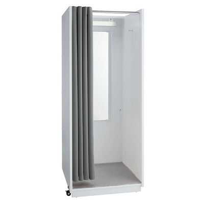 店舗用品店舗什器移動式フィッティングルームホワイトの商品画像
