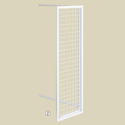店舗用品システム什器サイドネットフレームホワイト/SF中央片面タイプW90cm用H150cm用の商品画像