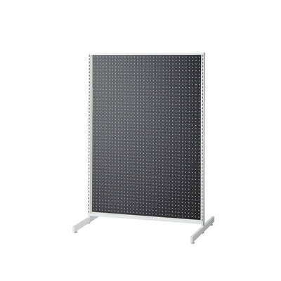 店舗用品システム什器SF中央両面セミスリムタイプW90×H135cmホワイト選べる8タイプブラック有孔パネル付きの商品画像