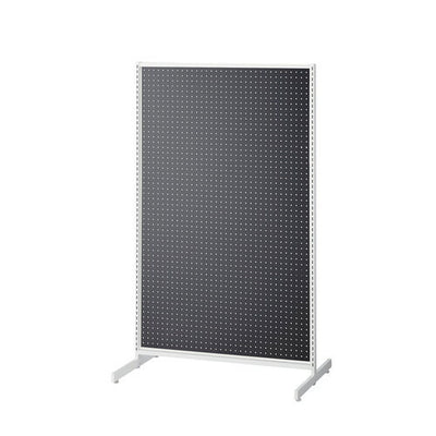 店舗用品システム什器SF中央両面セミスリムタイプW90×H150cmホワイト選べる8タイプブラック有孔パネル付きの商品画像
