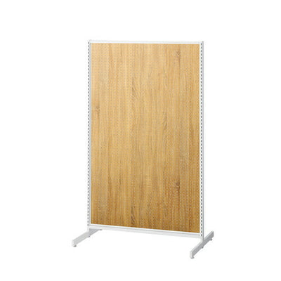 店舗用品システム什器SF中央両面セミスリムタイプW90×H150cmホワイト選べる8タイプラスティック柄有孔パネル付きの商品画像