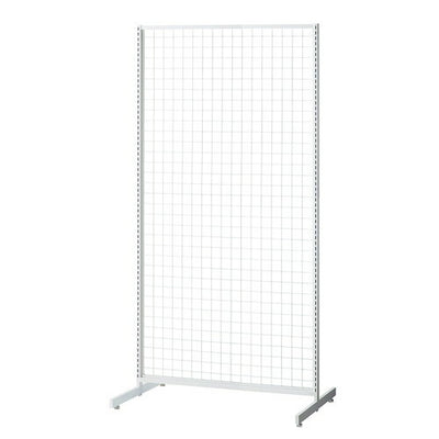 店舗用品システム什器SF中央両面セミスリムタイプW90×H180cmホワイト選べる8タイプネットタイプの商品画像