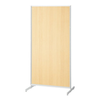 店舗用品システム什器SF中央両面セミスリムタイプW90×H180cmホワイト選べる8タイプエクリュパネル付きの商品画像