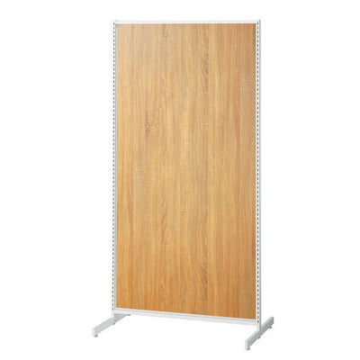 店舗用品システム什器SF中央両面セミスリムタイプW90×H180cmホワイト選べる8タイプラスティック柄パネル付きの商品画像