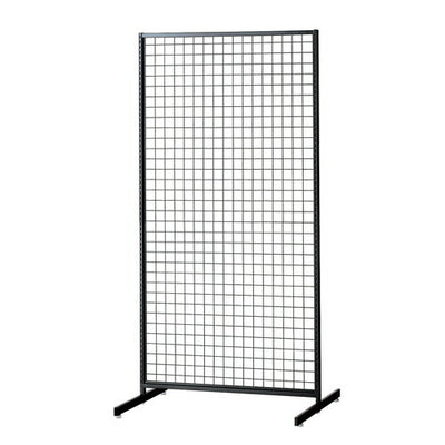 店舗用品システム什器SF中央両面セミスリムタイプW90×H180cmブラック選べる8タイプネットタイプの商品画像