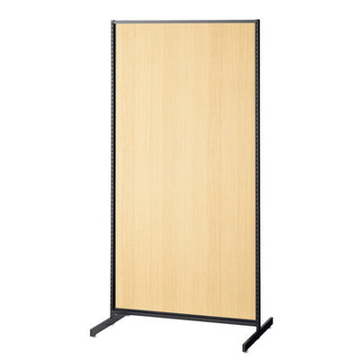 店舗用品システム什器SF中央両面セミスリムタイプW90×H180cmブラック選べる8タイプエクリュパネル付きの商品画像