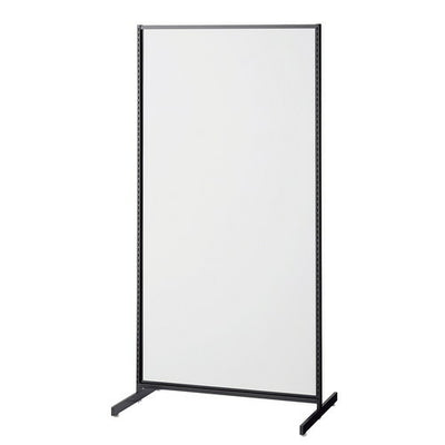 店舗用品システム什器SF中央両面セミスリムタイプW90×H180cmブラック選べる8タイプホワイトパネル付きの商品画像