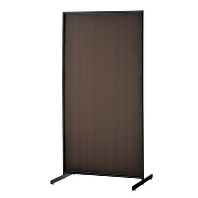 店舗用品システム什器SF中央両面セミスリムタイプW90×H180cmブラック選べる8タイプダークブラウンパネル付きの商品画像