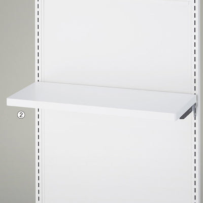 店舗用品システム什器エンドフレーム用木棚セットD30cm/SF中央両面タイプ用3色展開ホワイトの商品画像