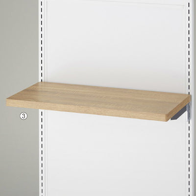 店舗用品システム什器エンドフレーム用木棚セットD30cm/SF中央両面タイプ用3色展開ラスティック柄の商品画像