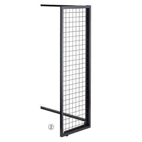 店舗用品システム什器サイドネットフレームブラック/SF中央片面タイプW90cm用H150cm用の商品画像