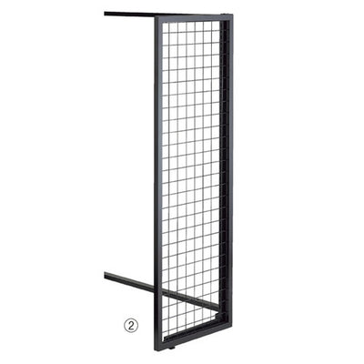 店舗用品システム什器サイドネットフレームブラック/SF中央片面タイプW90cm用H180cm用の商品画像