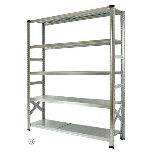 店舗用品シリーズ什器メタルシステム(本体)W188cmH184cm6段の商品画像