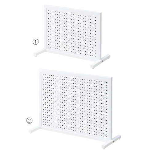 店舗用品店舗什器卓上両面有孔パネルスタンド白W60×H45cmタイプの商品画像