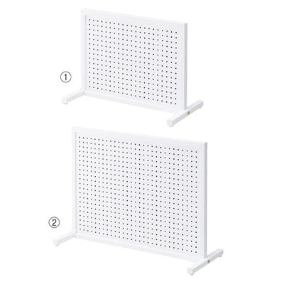店舗用品店舗什器卓上両面有孔パネルスタンド白W80×H60cmタイプの商品画像