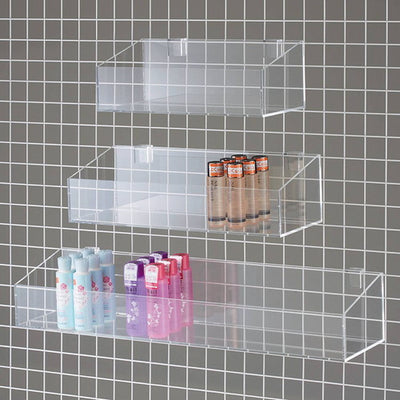 店舗用品店舗什器角バー・ネット兼用アクリルボックスD20cmW42cmの商品画像