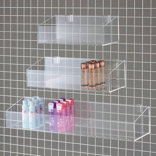 店舗用品店舗什器角バー・ネット兼用アクリルボックスD20cmW84cmの商品画像