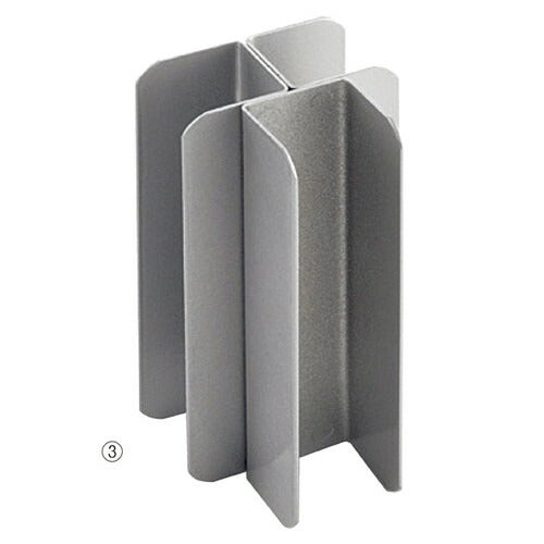 店舗用品店舗運営用品マグネットパーティション用3方向連結セットシルバーの商品画像