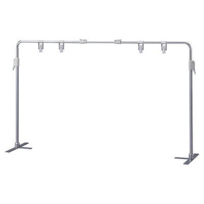 店舗用品サイン・掲示用品卓上ポップスタンド伸縮タイプシルバーの商品画像