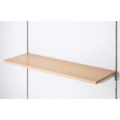 店舗用品システム什器木棚W90×D40cmクロームブラケットセットエクリュの商品画像