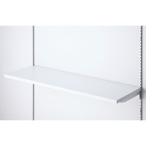 店舗用品システム什器木棚W90×D40cmクロームブラケットセットホワイトの商品画像