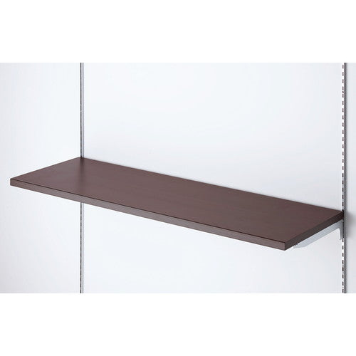 店舗用品システム什器木棚W90×D40cmクロームブラケットセットダークブラウンの商品画像