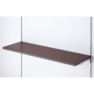 店舗用品システム什器木棚W90×D40cmクロームブラケットセットダークブラウンの商品画像