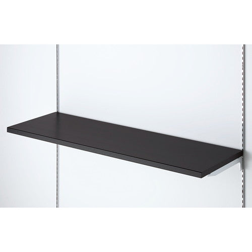 店舗用品システム什器木棚W90×D40cmクロームブラケットセットブラックの商品画像