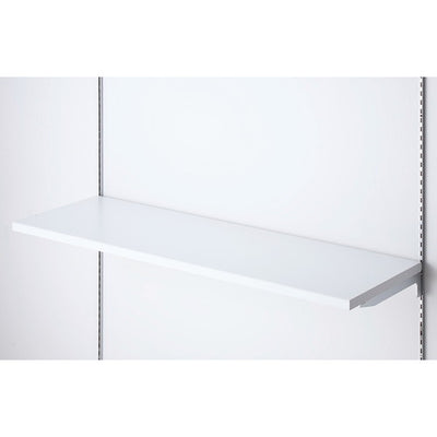 店舗用品システム什器木棚W120×D40cmクロームブラケットセットホワイトの商品画像