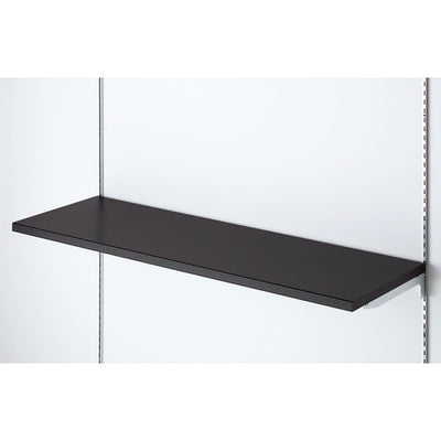 店舗用品システム什器木棚W120×D40cmクロームブラケットセットブラックの商品画像