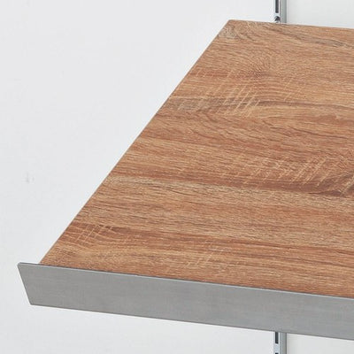 店舗用品システム什器傾斜メラミン木棚セットW90×D30cmラスティック柄の商品画像