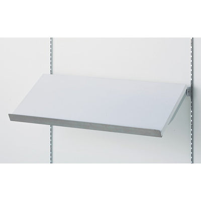 店舗用品システム什器傾斜メラミン木棚セットW90×D35cmホワイトの商品画像