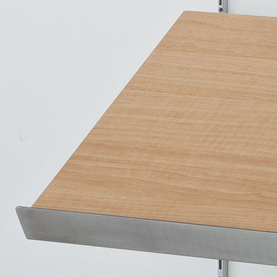 店舗用品システム什器傾斜メラミン木棚セットW120×D35cmエクリュの商品画像